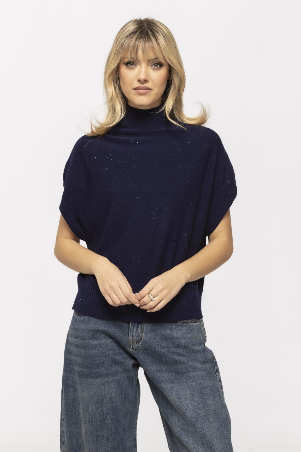 Top din tricot cu paiete Doris