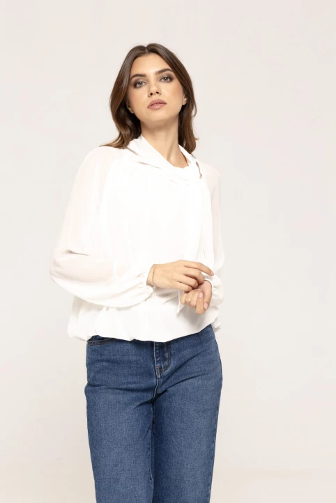 Bluza-cu-funda-reglabila-Mary-alb-ETIC-1