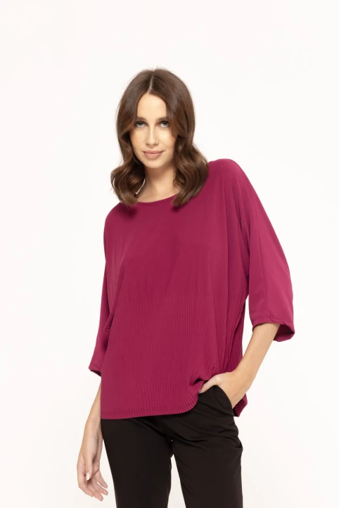 Bluza-cu-maneca-trei-sferturi-Mira-grena-ETIC