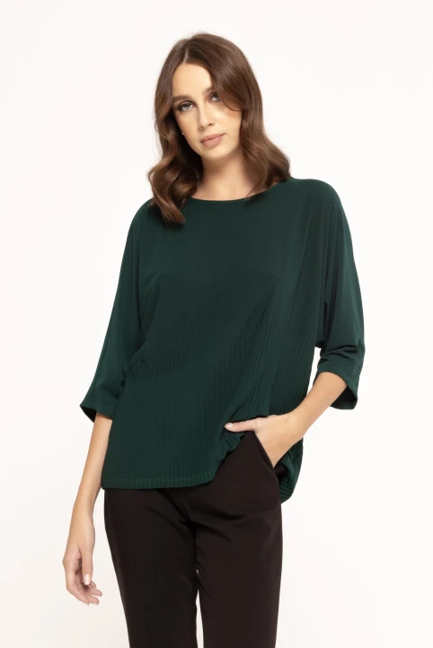 Bluza-cu-maneca-trei-sferturi-Mira-verde-ETIC-1
