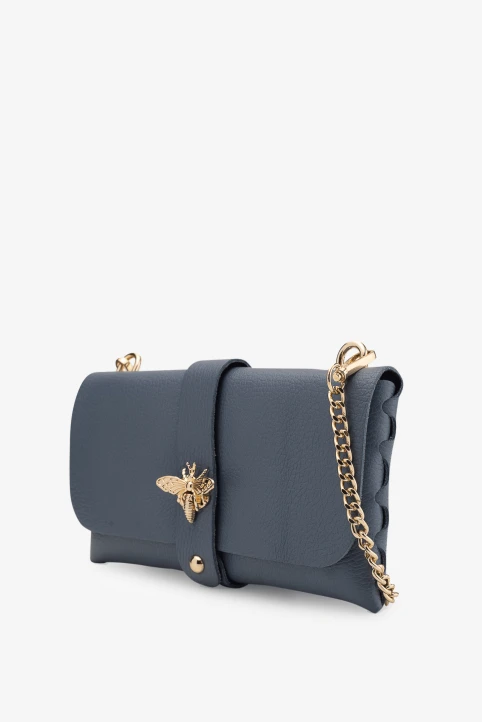 Geanta-de-piele-cu-lant-metalic-Sara-bleu-ETIC