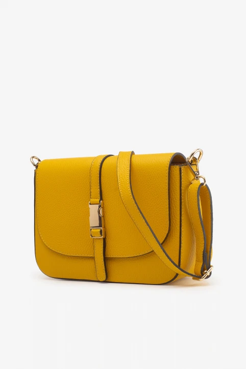 Geanta-din-piele-cu-clapa-Luisa-galben-ETIC