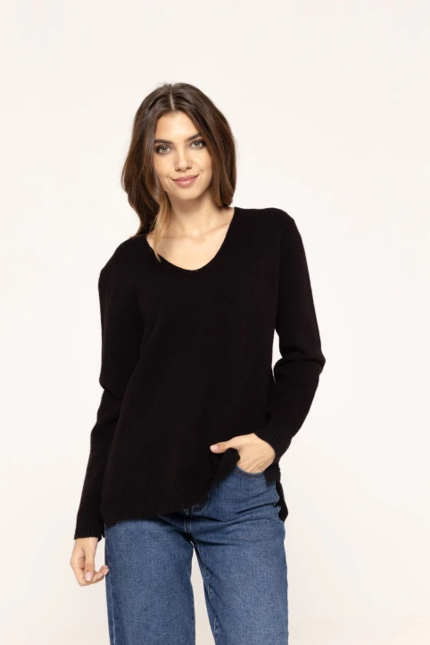 Pulover-din-tricot-cu-anchior-Miriam-negru-ETIC