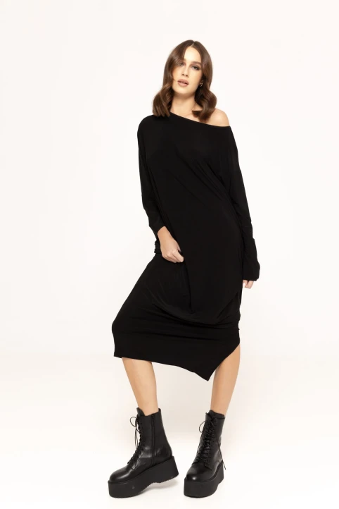 Rochie-oversized-Georgia-negru-ETIC-1
