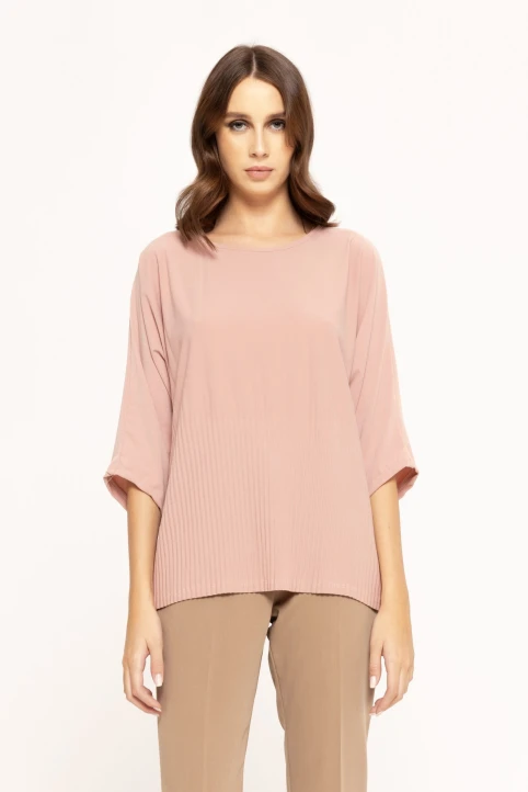 bluza-cu-maneca-trei-sferturi-Mira-poudre
